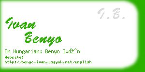 ivan benyo business card